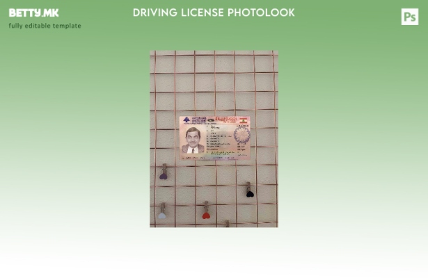 Модерен стил верзија на либанска возачка дозвола photolook шаблон ФРОНТ